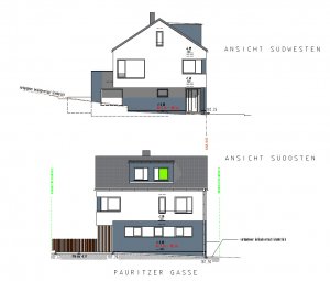 Aussenansicht EFH Pauritzer Gasse